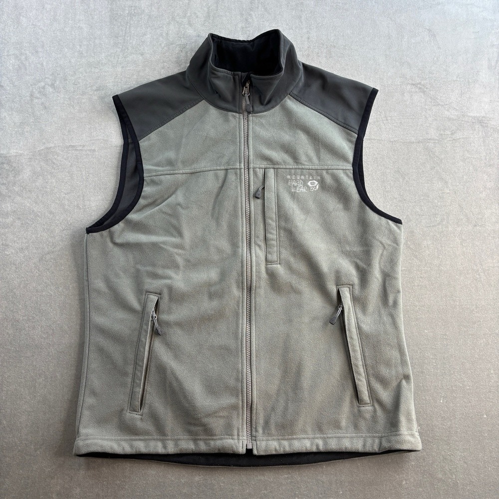 Mountain Hardwear Fleece Vest Gray Full Zip Outdoor Gorpcore Men's L